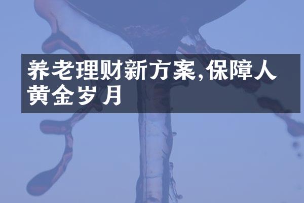 养老理财新方案,保障人生黄金岁月