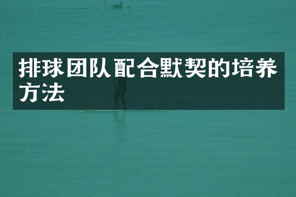 排球团队配合默契的培养方法