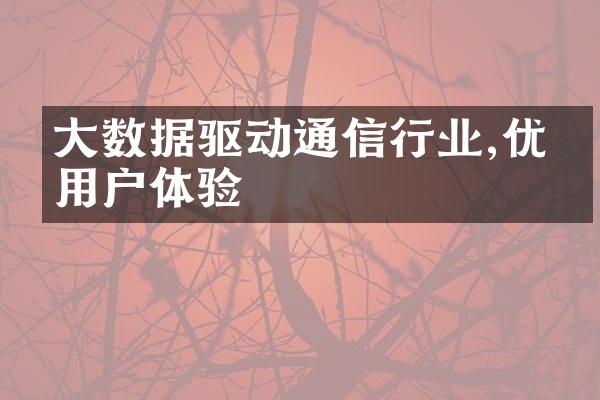 大数据驱动通信行业,优化用户体验