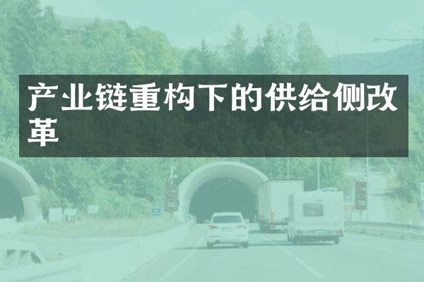 产业链重构下的供给侧改革