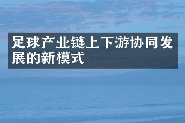 足球产业链上下游协同发展的新模式