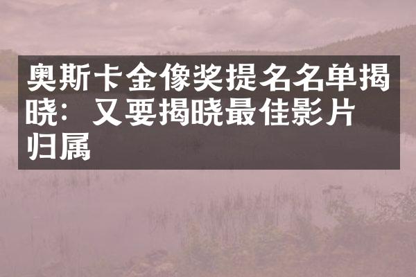 奥斯卡金像奖提名名单揭晓：又要揭晓最佳影片的归属