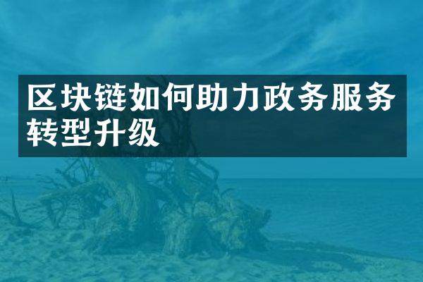 区块链如何助力政务服务转型升级