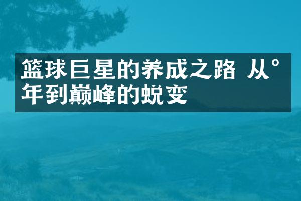 篮球巨星的养成之路 从少年到巅峰的蜕变