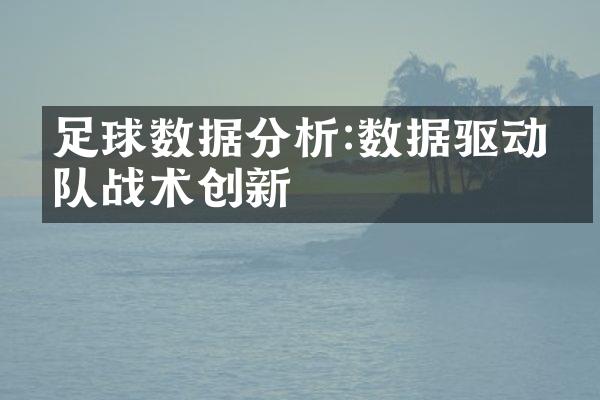 足球数据分析:数据驱动球队战术创新