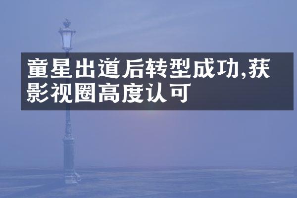 童星出道后转型成功,获得影视圈高度认可