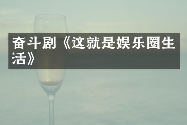 奋斗剧《这就是娱乐圈生活》