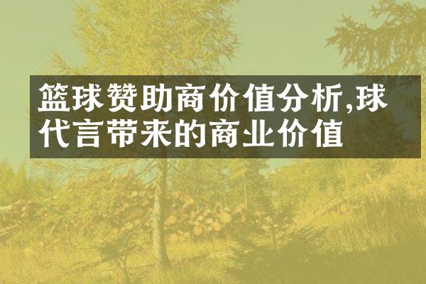 篮球赞助商价值分析,球星代言带来的商业价值