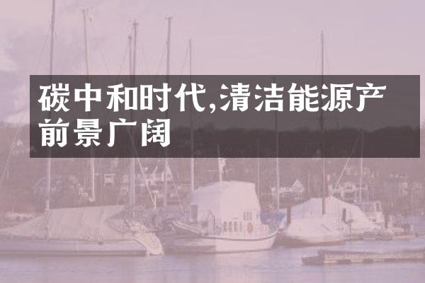 碳中和时代,清洁能源产业前景广阔