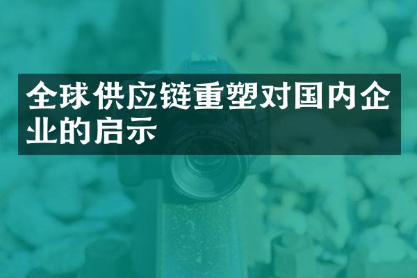 全球供应链重塑对国内企业的启示