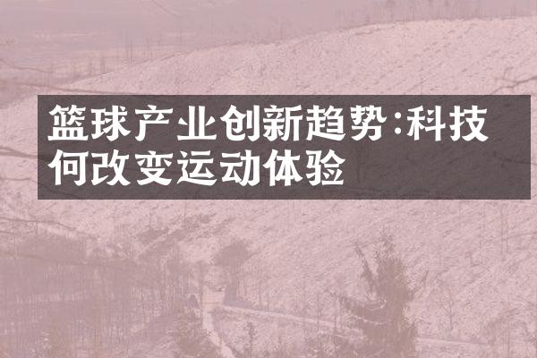 篮球产业创新趋势:科技如何改变运动体验