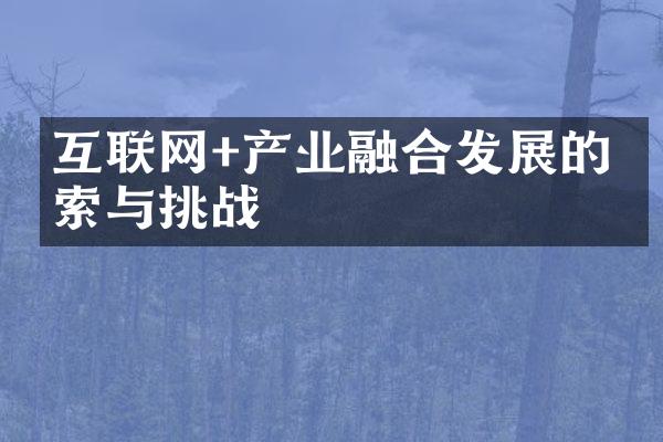 互联网+产业融合发展的探索与挑战