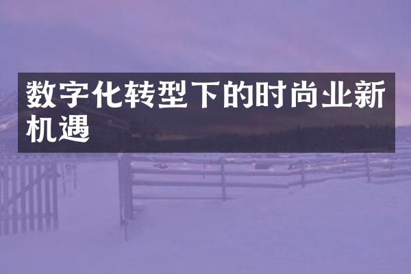 数字化转型下的时尚业新机遇