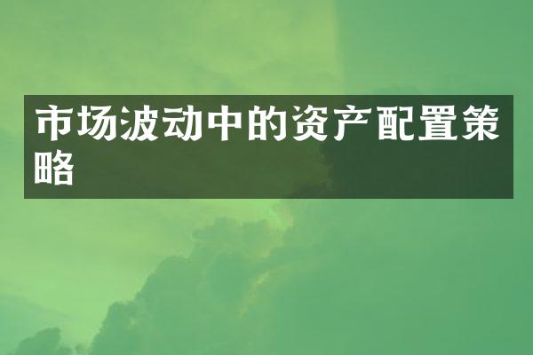 市场波动中的资产配置策略