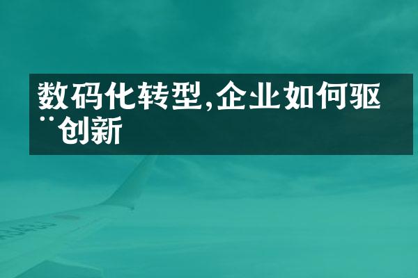 数码化转型,企业如何驱动创新