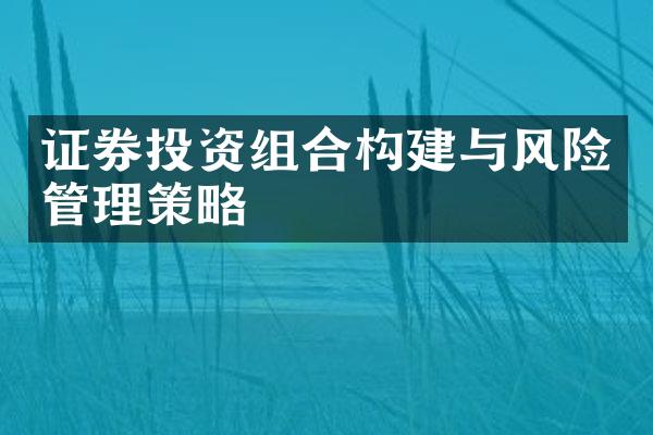 证券投资组合构建与风险管理策略