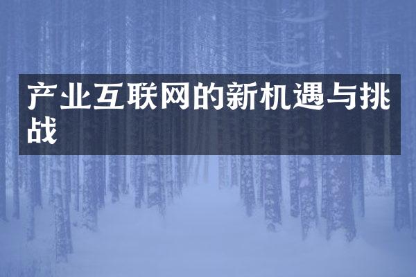 产业互联网的新机遇与挑战