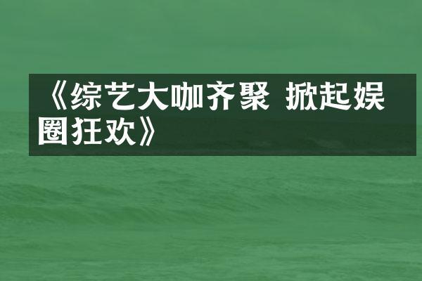 《综艺大咖齐聚 掀起娱乐圈狂欢》