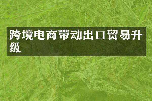 跨境电商带动出口贸易升级