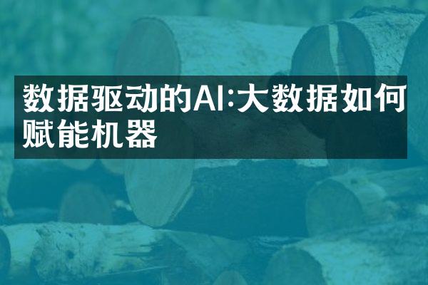 数据驱动的AI:大数据如何赋能机器