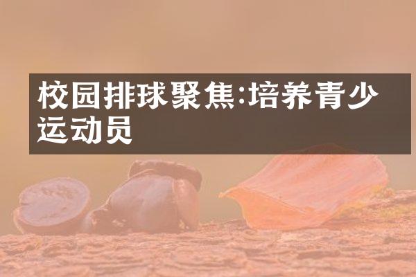 校园排球聚焦:培养青少年运动员