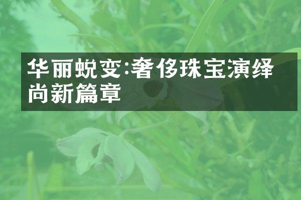 华丽蜕变:奢侈珠宝演绎时尚新篇章