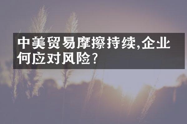 中美贸易摩擦持续,企业如何应对风险?