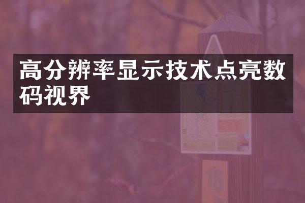 高分辨率显示技术点亮数码视界