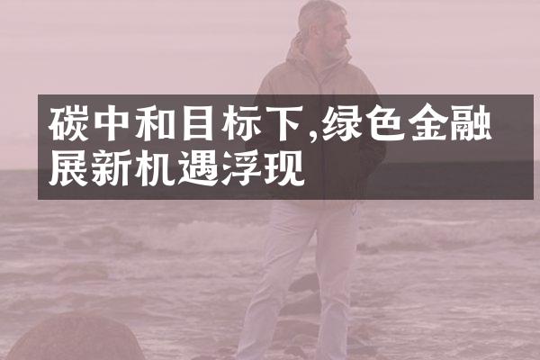 碳中和目标下,绿色金融发展新机遇浮现