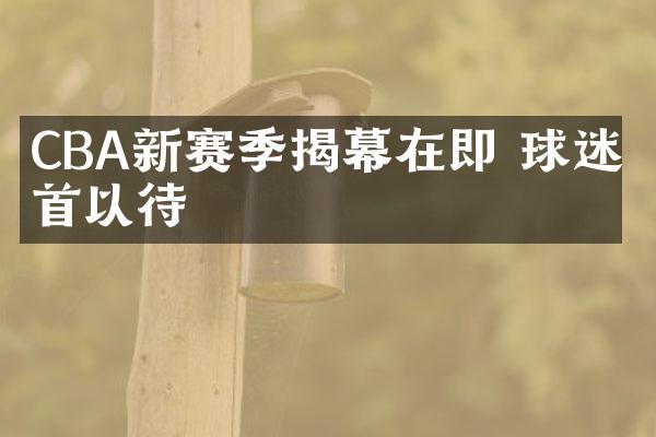 CBA新赛季揭幕在即 球迷翘首以待