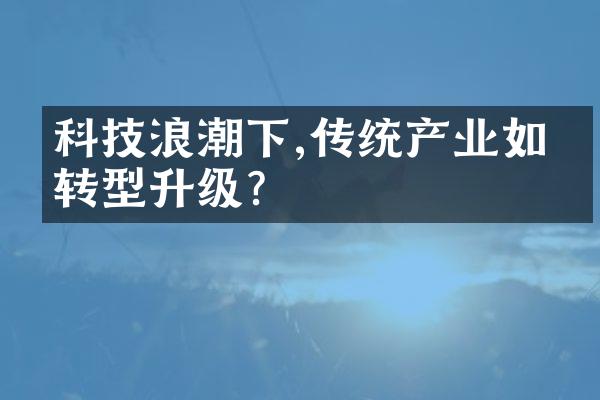 科技浪潮下,传统产业如何转型升级?