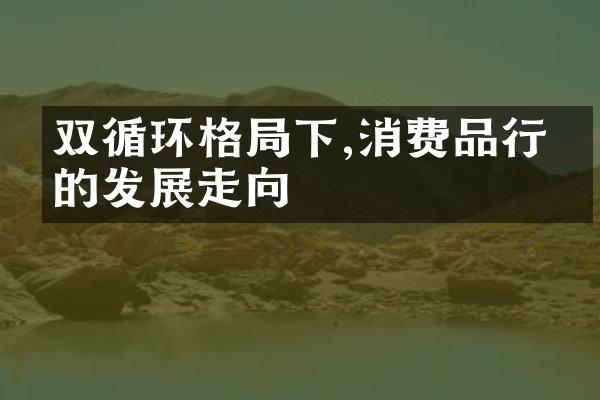 双循环格局下,消费品行业的发展走向