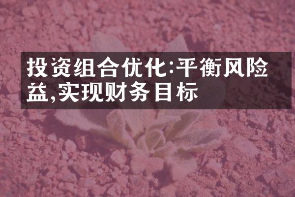 投资组合优化:平衡风险收益,实现财务目标