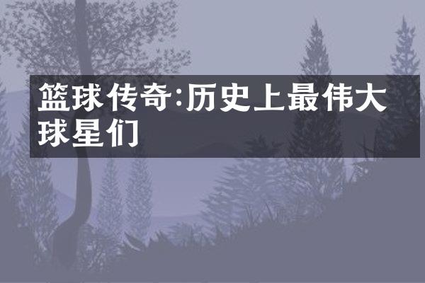 篮球传奇:历史上最的球星们