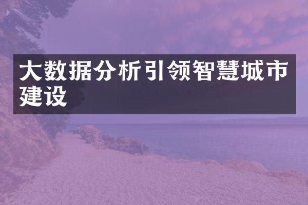 大数据分析引领智慧城市建设