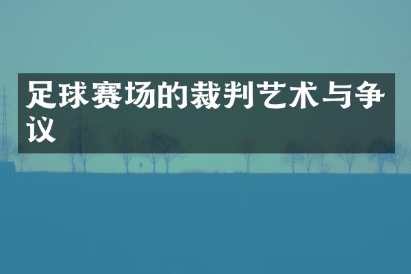 足球赛场的裁判艺术与争议