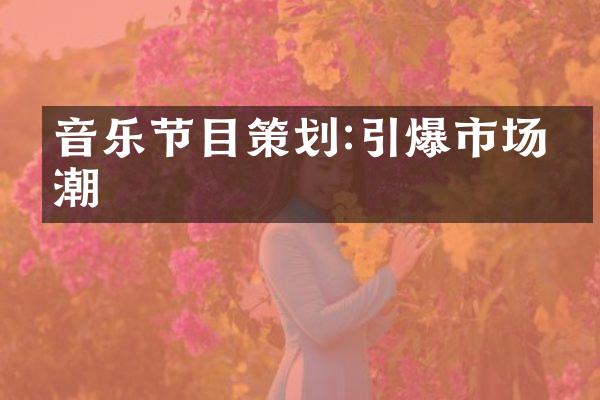 音乐节目策划:市场热潮