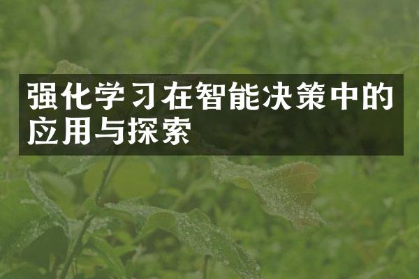 强化学习在智能决策中的应用与探索