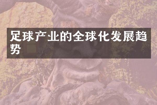 足球产业的全球化发展趋势