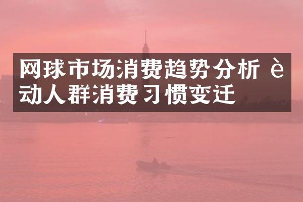 网球市场消费趋势分析 运动人群消费习惯变迁