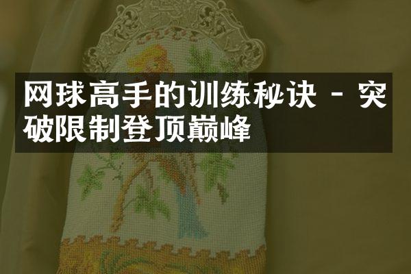 网球高手的训练秘诀 - 突破限制登顶巅峰