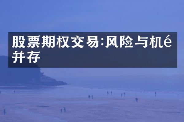 股票期权交易:风险与机遇并存