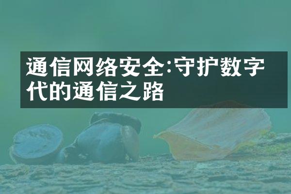 通信网络安全:守护数字时代的通信之路