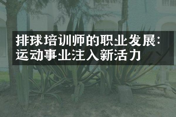 排球培训师的职业发展:为运动事业注入新活力