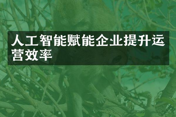 人工智能赋能企业提升运营效率