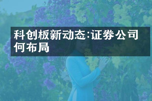 科创板新动态:证券公司如何布局