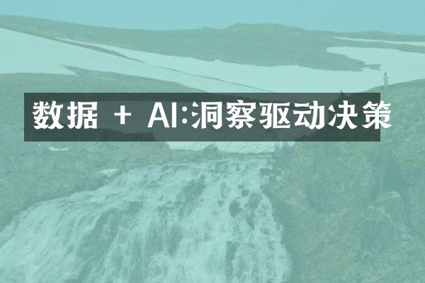 数据 + AI:洞察驱动决策