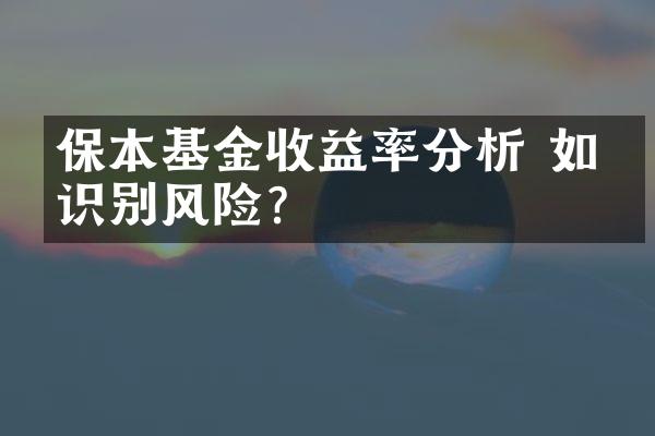 保本基金收益率分析 如何识别风险?