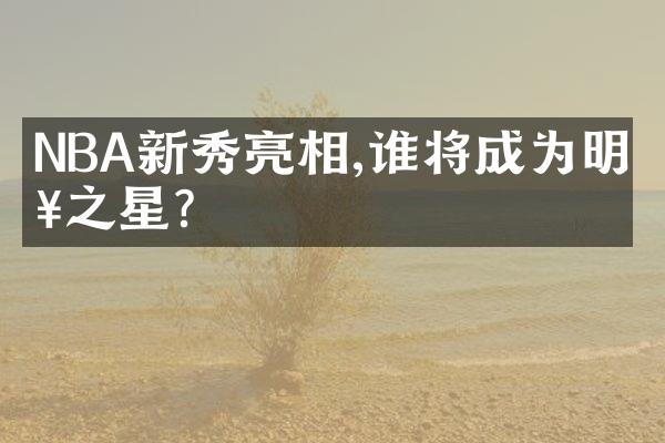 NBA新秀亮相,谁将成为明日之星?