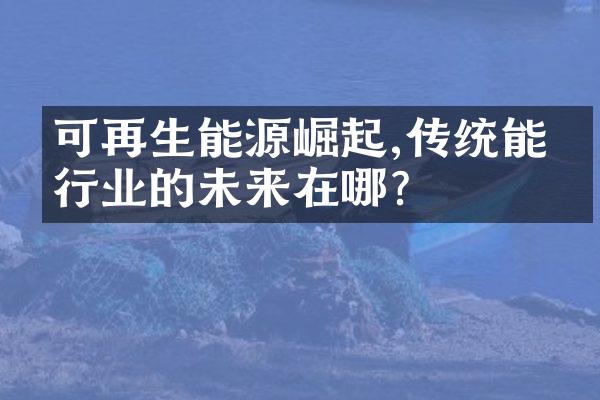 可再生能源崛起,传统能源行业的未来在哪?